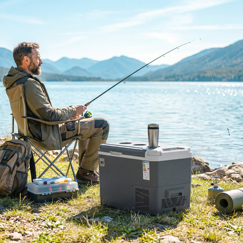 Image of 12 Volt Car Refrigerator, 26QT Car Fridge with App Control, 12/24V DC and 100-240V AC, -4℉-68℉, Travel Camping