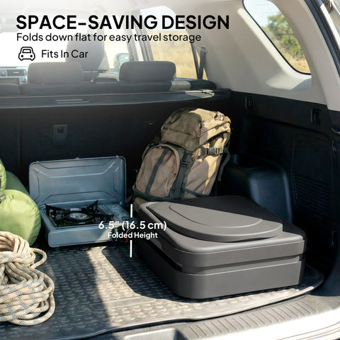 Image of Portable Toilet for Adults Foldable Porta Potty 12 Coagulant Packets for Camping Travel RV Outdoor Use