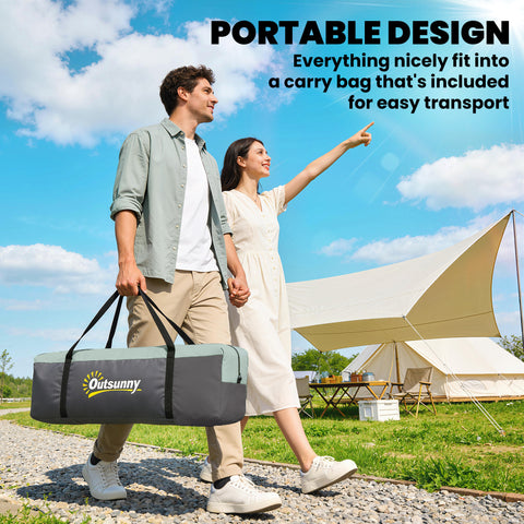 Image of 5-6 Person Family Tent, Outdoor Camping Tent with Lighting Hook, Carrying Bag for Camping, Hiking and Travelling, Green
