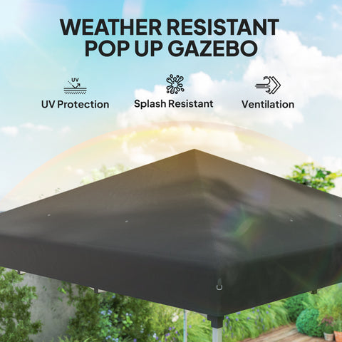 Image of 10' x 10' Pop Up Canopy with Sidewalls, Roller Bag, Height Adjustable Instant Tent for Outdoor, Garden, Patio, Black