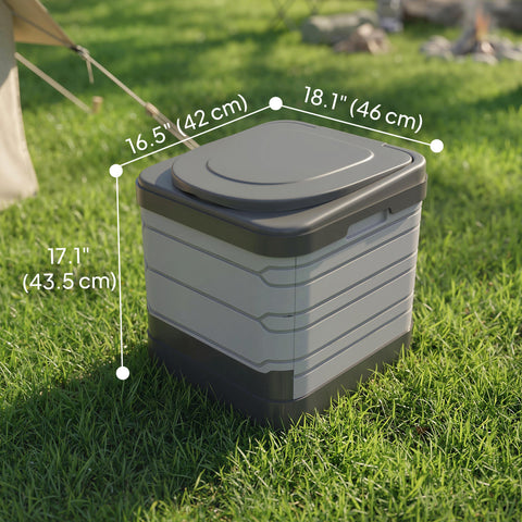Image of Portable Toilet for Adults Foldable Porta Potty 12 Coagulant Packets for Camping Travel RV Outdoor Use