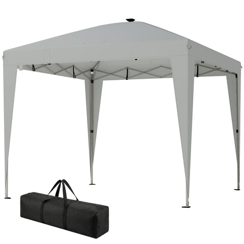 Image of pop up canopy - 10 x 10 ft Pop Up Canopy Tent with Central Light, UPF 50+ Instant Portable Canopy Shelter with Remote,