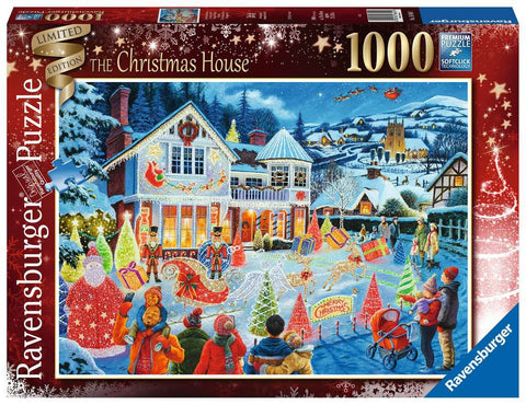 Image of Ravensburger 1000 piece puzzle The Christmas House. Buy at Outdoor Fun Gears