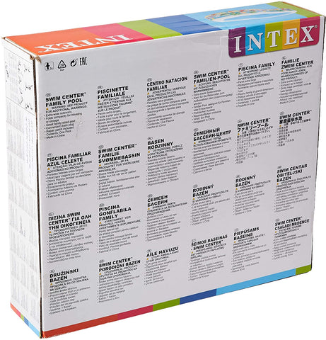 Image of Intex Swim Center Paradise Inflatable Pool, 103" X 63" X 18", for Ages 3+