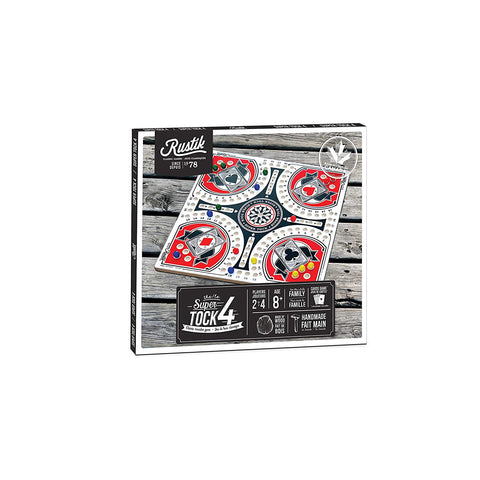 Image of Family Games Super Tock 4 Wooden Board Games Made in Canada