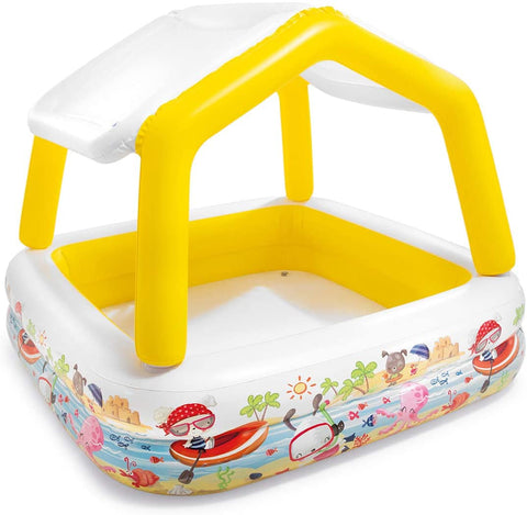 Image of Intex Sun Shade Inflatable Pool, 62" X 62" X 48"