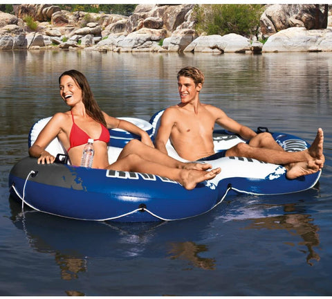 Image of Intex Recreation River Run II Sport Lounge Inflatable Water Float, 95.5" x 52"