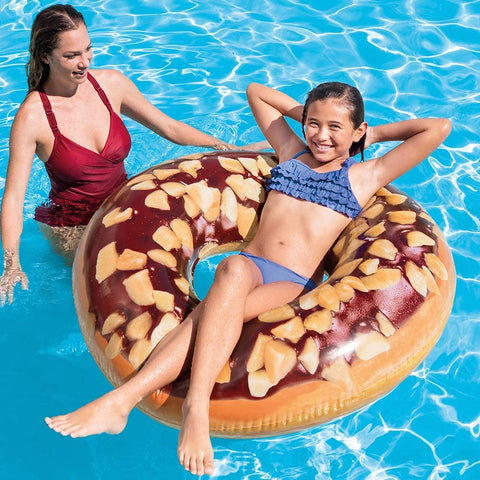 Image of Intex Inflatable Nutty Chocolate Donut Tube