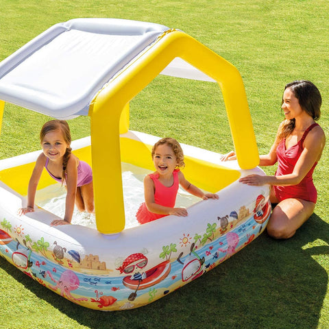 Image of Intex Sun Shade Inflatable Pool, 62" X 62" X 48"