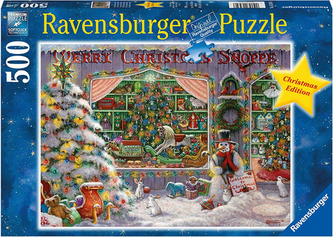 Image of Ravensburger 500 piece Puzzle Merry Christmas Shopped. Buy at Outdoor Fun Gears