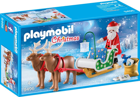 Image of Playmobil 9496 Christmas Santa's Sleigh with Reindeer