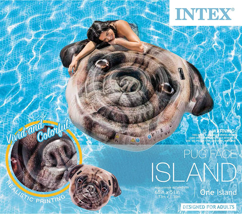 Image of Intex Pug Face Inflatable Island