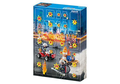 Image of Playmobil 9486 Advent Calendar - Construction Site Fire Rescue