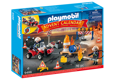 Image of Playmobil 9486 Advent Calendar - Construction Site Fire Rescue