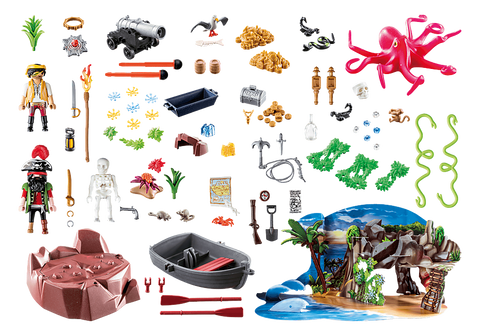 Image of Playmobil 70322 Advent Calendar - Pirate Cove Treasure Hunt