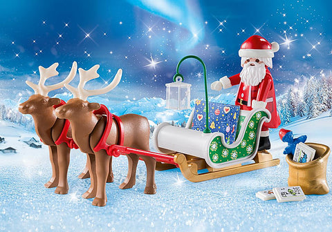 Image of Playmobil 9496 Christmas Santa's Sleigh with Reindeer