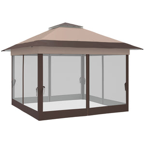pop up canopy -  12' x 12' Foldable Pop-up Party Tent Instant Canopy Sun Shade Gazebo Shelter with Steel Frame, Khaki