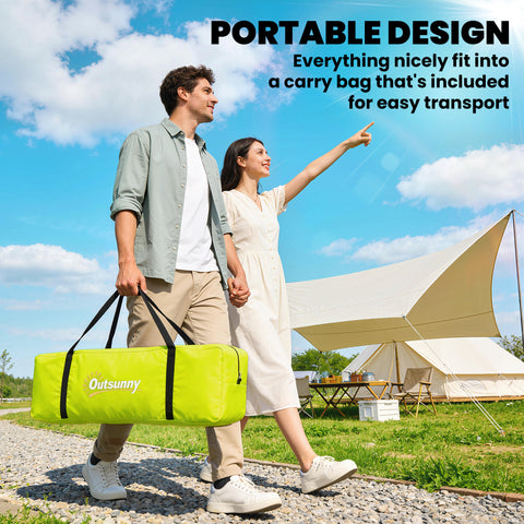 Image of Camping Tent for 6-8 Man with 2000mm Waterproof Rainfly and Carry Bag for Fishing Hiking Festival, Green