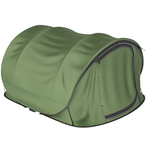 camping tent -  Family Tent  Pop-Up Camping Tent with 2 Doors 2 Windows for 4-5 Person Waterproof Green