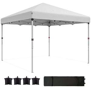 pop up canopy -  10' x 10' Pop Up Canopy with Sidewalls, Roller Bag, Height Adjustable Instant Tent for Outdoor, Garden,