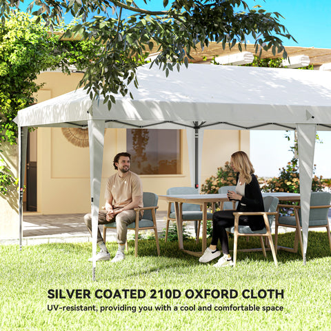 Image of 10' x 20' Outdoor Pop Up Canopy Tent Party Tent Instant Shelter W/ Carrying Bag, White