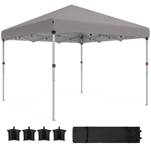pop up canopy -  10' x 10' Pop Up Canopy with Sidewalls, Roller Bag, Height Adjustable Instant Tent for Outdoor, Garden,