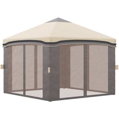 Image of pop up canopy -  10' x 10' Pop Up Canopy with Netting, Foldable Tents for Parties, Height Adjustable, with Storage Bag