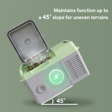 Image of 12 Volt Car Refrigerator, 12QT Car Fridge Electric Cooler, 12/24V DC and 110-240V AC, -4℉~68℉, Portable Refrigerator