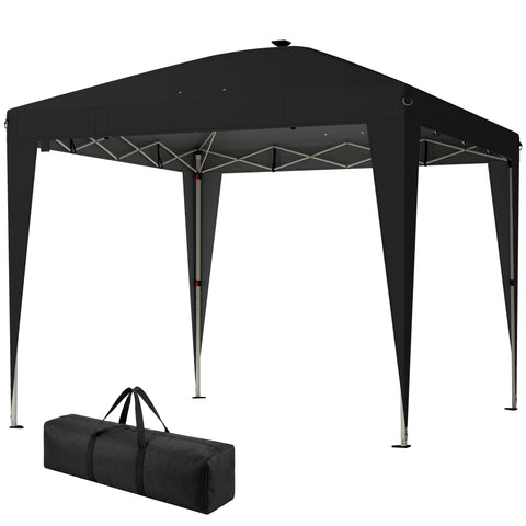 Image of pop up canopy -  10 x 10 ft Pop Up Canopy Tent with Central Light, UPF 50+ Instant Portable Canopy Shelter with Remote, 