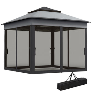 pop up canopy -  10.7 x 10.7ft Pop Up Gazebo, Adjustable Instant Sun Shelter with UV30+ Roof Cover, Removable Mesh Curta