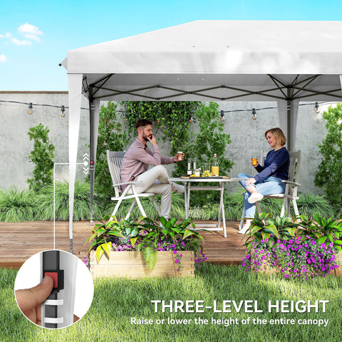Image of 10' x 20' Outdoor Pop Up Canopy Tent Party Tent Instant Shelter W/ Carrying Bag, White
