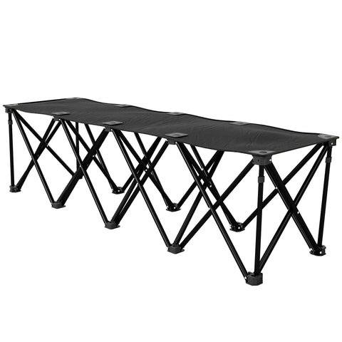 Image of camping furniture -  Portable 4-Seater Folding Camping Chair, Team Bench Chair with Carry Bag for Soccer Football Team, 
