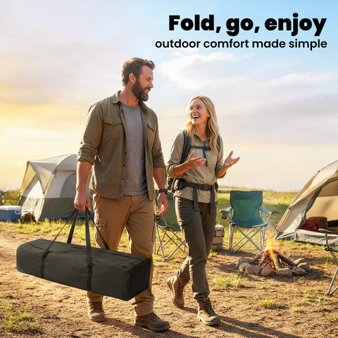 Image of Folding Picnic Table Heavy Duty Camping Table with Removable Plates Non-slip Feet for Outdoor BBQ