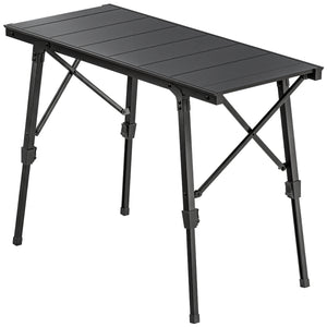 camping furniture -  Folding Picnic Table Heavy Duty Camping Table with Removable Plates Non-slip Feet for Outdoor BBQ
