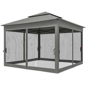 pop up canopy -  11' x 11' Pop Up Canopy 2-Tier Soft Top Shelter Event Tent w/ Netting Carry Bag for Patio Backyard Gard