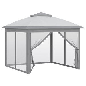 pop up canopy -  11' x 11' Pop Up Gazebo, Double Roof Foldable Height Adjustable Canopy Tent with Mesh Sidewalls, Carryi
