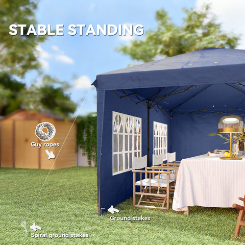 Image of 10' x 20' Outdoor Pop Up Canopy Tent Party Tent Instant Shelter W/ Carrying Bag, Blue