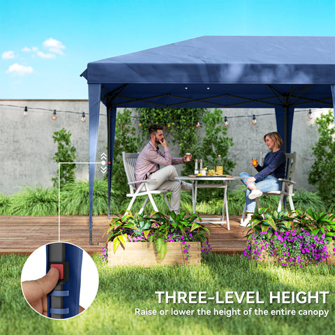 Image of 10' x 20' Outdoor Pop Up Canopy Tent Party Tent Instant Shelter W/ Carrying Bag, Blue