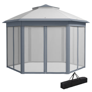 pop up canopy -  13' x 13' Pop Up Canopy Tent with Netting and Carry Bag, Instant Sun Shelter, Grey