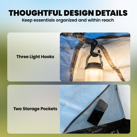 Image of Multi-Room Camping Tent for 8-12 Person, Large Family Tent with 3000mm Waterproof Rainfly and Screen Panels,