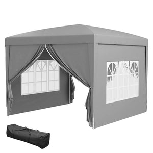 pop up canopy -  10'x10' Outdoor Pop Up Party Tent Wedding Gazebo Canopy with Carrying Bag (Light Grey)