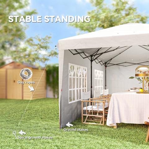 Image of 10' x 20' Outdoor Pop Up Canopy Tent Party Tent Instant Shelter W/ Carrying Bag, White