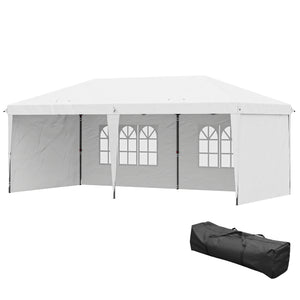 pop up canopy -  10' x 20' Outdoor Pop Up Canopy Tent Party Tent Instant Shelter W/ Carrying Bag, White