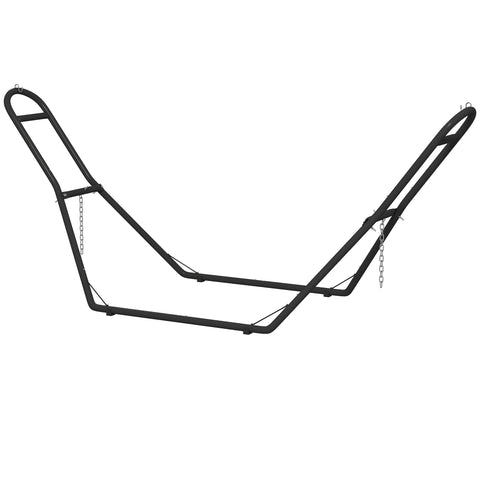 Image of hammock stand -  Hammock Stand with Adjustable Height Steel Frame for 0.8" -1.2" Person 109.4" Black