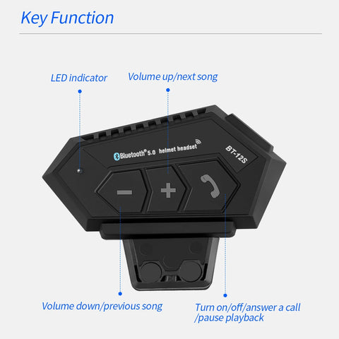 Image of Motorcycle Bluetooth Helmet Headset