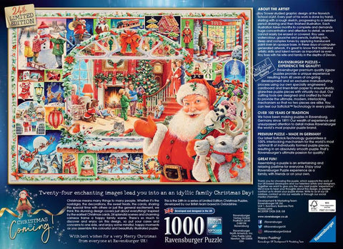 Image of Ravensburger Christmas is Coming! 1000 Piece Jigsaw Puzzle for Adults