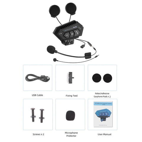 Image of Motorcycle Bluetooth Helmet Headset