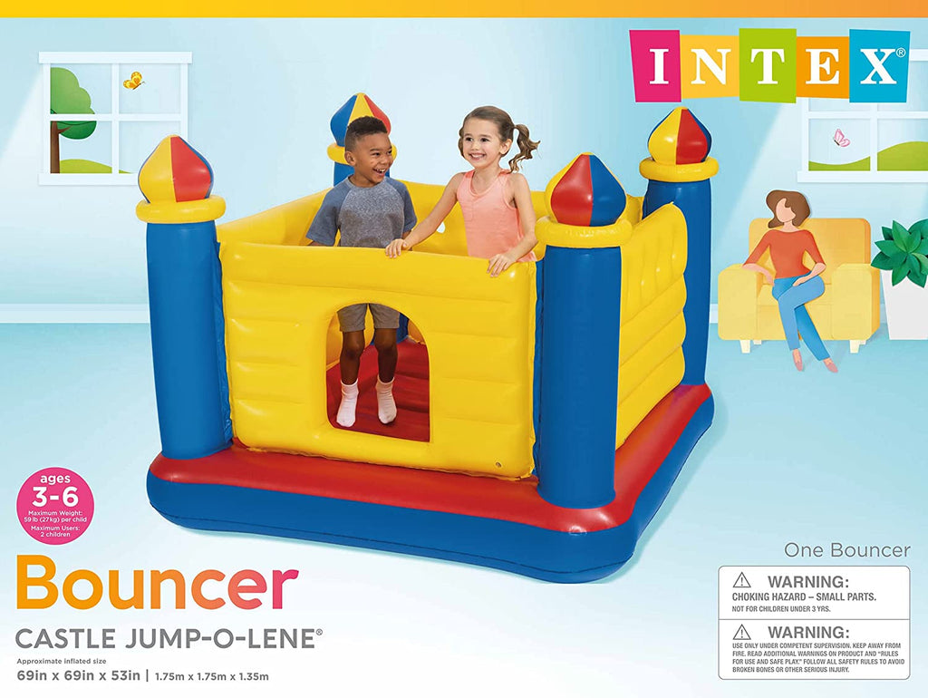 Intex Jump-O-Lene Castle Inflatable Bouncer 69" X 69" X 53"