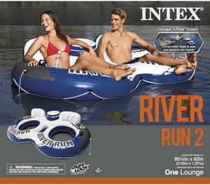 Intex Recreation River Run II Sport Lounge Inflatable Water Float, 95.5