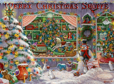 Image of Ravensburger 500 piece Puzzle Merry Christmas Shopped. Buy at Outdoor Fun Gears